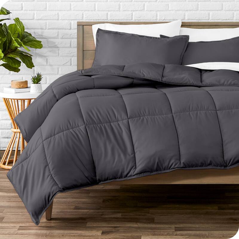 Bare Home Hypoallergenic Down Alternative Comforter Set - Full - Forged Iron