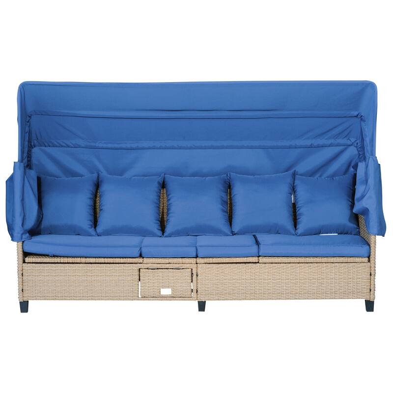 4 Piece UV-Proof Resin Wicker Patio Sofa Set