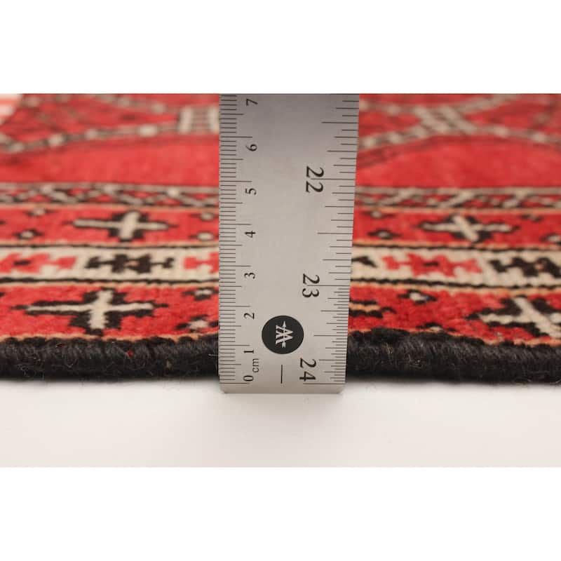 ECARPETGALLERY Hand-knotted Baluch Red Wool Rug - 3'8 x 6'2