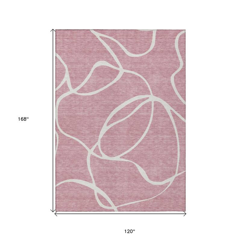 HomeRoots Abstract Transitional Rectangle Outdoor Rug