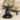 Mango Wood Bulbed Pedestal End Table - 18.0"L x 18.0"W x 18.0"H