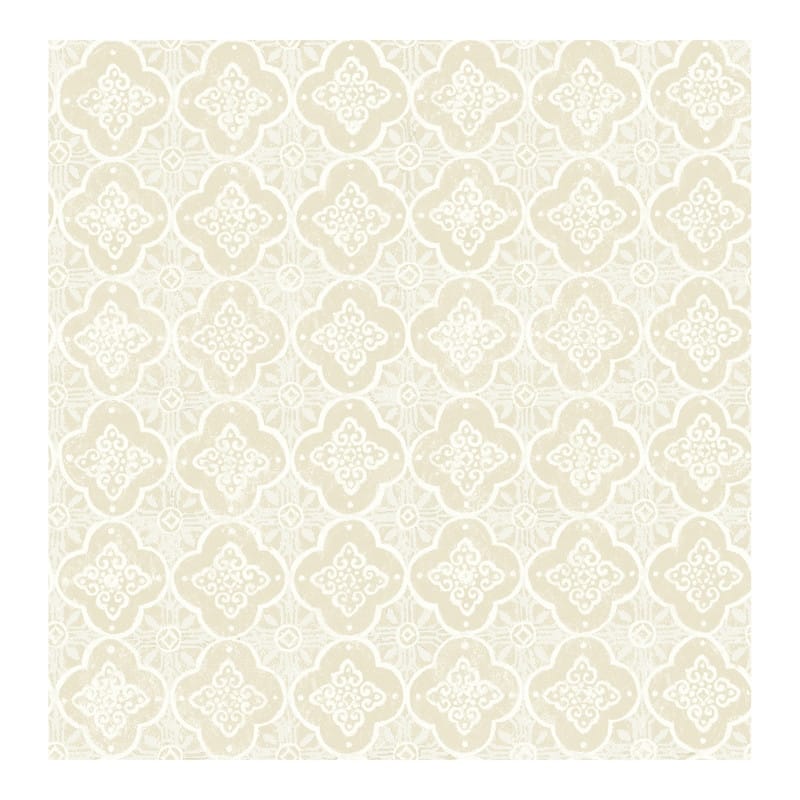 Seville Wheat Geometric Tile Wallpaper - 20.5 x 396 x 0.025