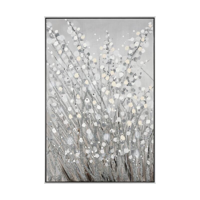 Elk Home Meadow Mist Gray Fabric 24 Inch Wide Wall Art