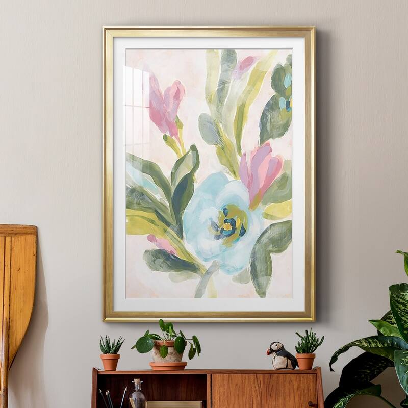 Floral Breeze Fresco II Premium Framed Print - Ready to Hang