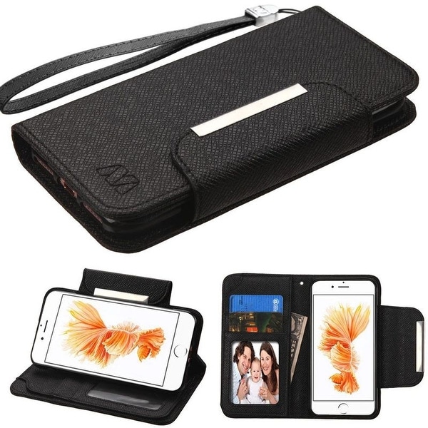 Insten Leather Case Cover Lanyard with Stand/ Wallet Flap Pouch/ Photo Display For Apple iPhone 7 Plus