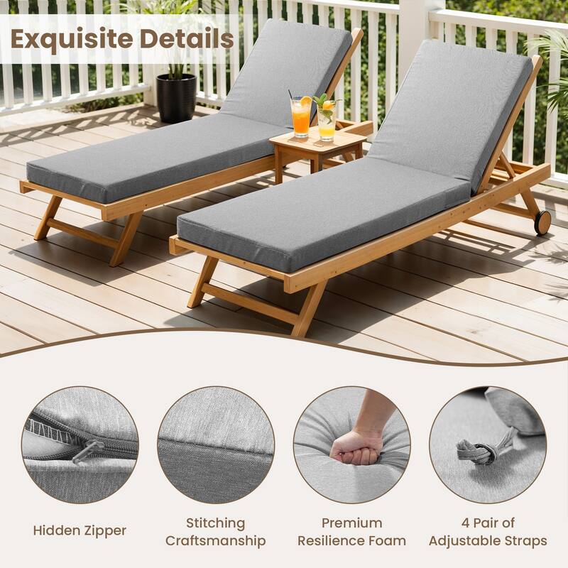 22.4 in W x 71.9 in L x 3.5 in Thickness Outdoor Chaise Lounge Replacement Cushion