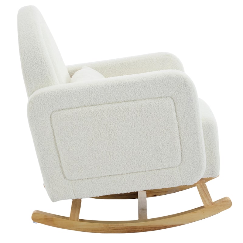 ​Plush Rocking Chair - Soft Teddy Velvet Upholstery