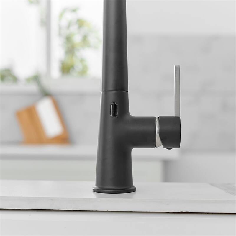 Touchless Kitchen Faucet With Pull Down Sprayer Single Handle Kitchen Sink Faucet One Hole Laundry Vanity Smart Hand-Free Taps