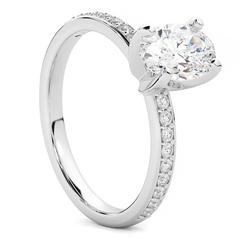 Certified 2 1/4Ct Oval Diamond Engagement Ring Gold Lab Grown