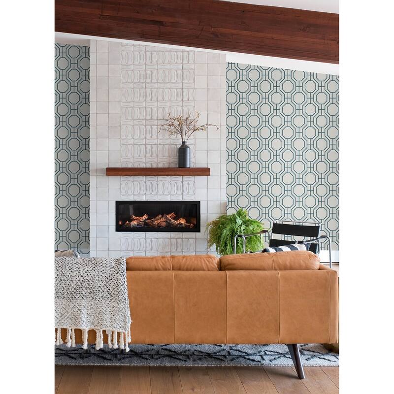 A-Street Prints Glynn Sterling Chevron Wallpaper