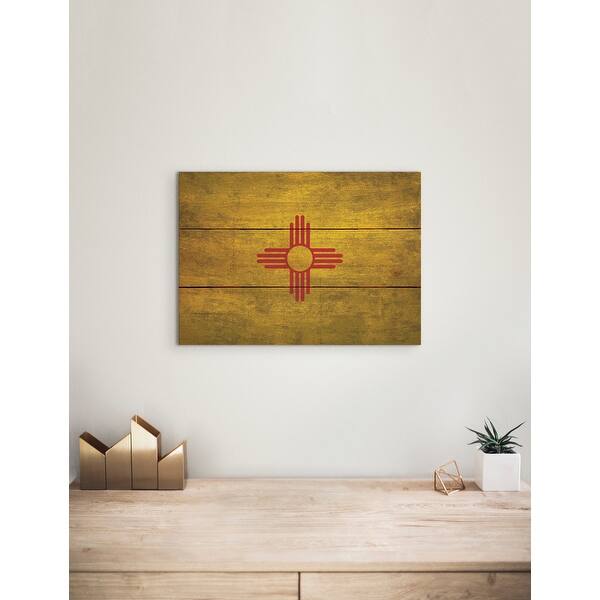 Shop New Mexico State Flag On Wood Indoor And Outdoor Safe Wall Decor Overstock 31708471