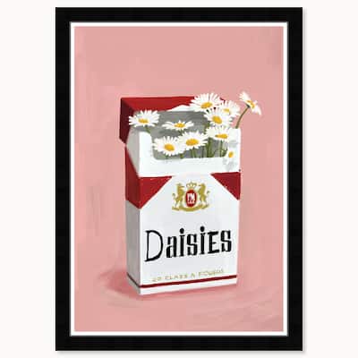 Wynwood Studio Pop Daisies Framed Trendy Retro Kitchen And Living Room Art Prints