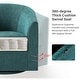preview thumbnail 30 of 106, Cuenca Modern Living Room Wooden Upholstered 360° Swivel Barrel Chair with Metal Base and Wide Backrest