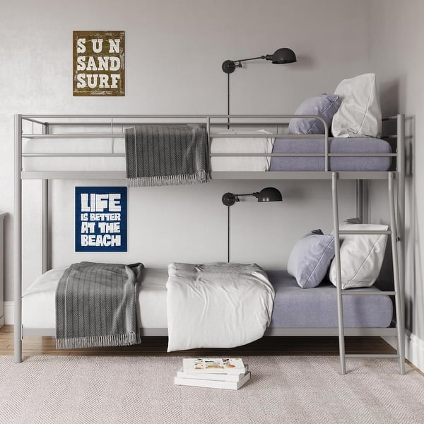 slide 2 of 19, Avenue Greene Eliza Small Space Twin over Twin Metal Bunk Bed