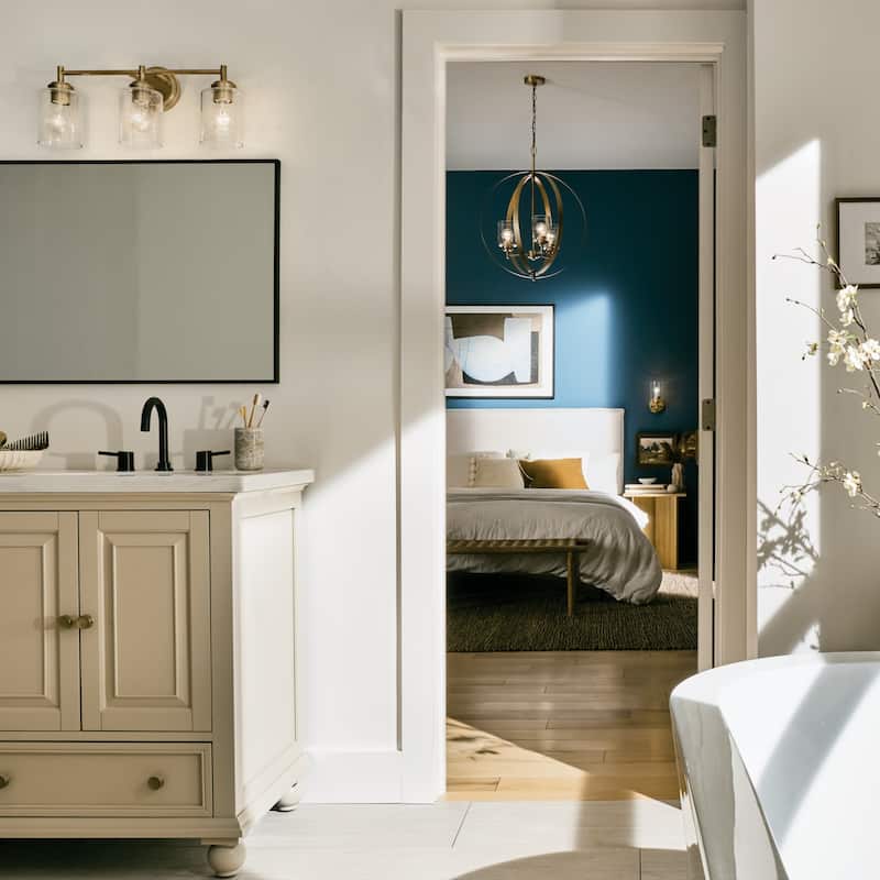 Kichler Lighting Winslow 21.5 in. 3-Light Natural Brass Vanity Light - 21.5 in