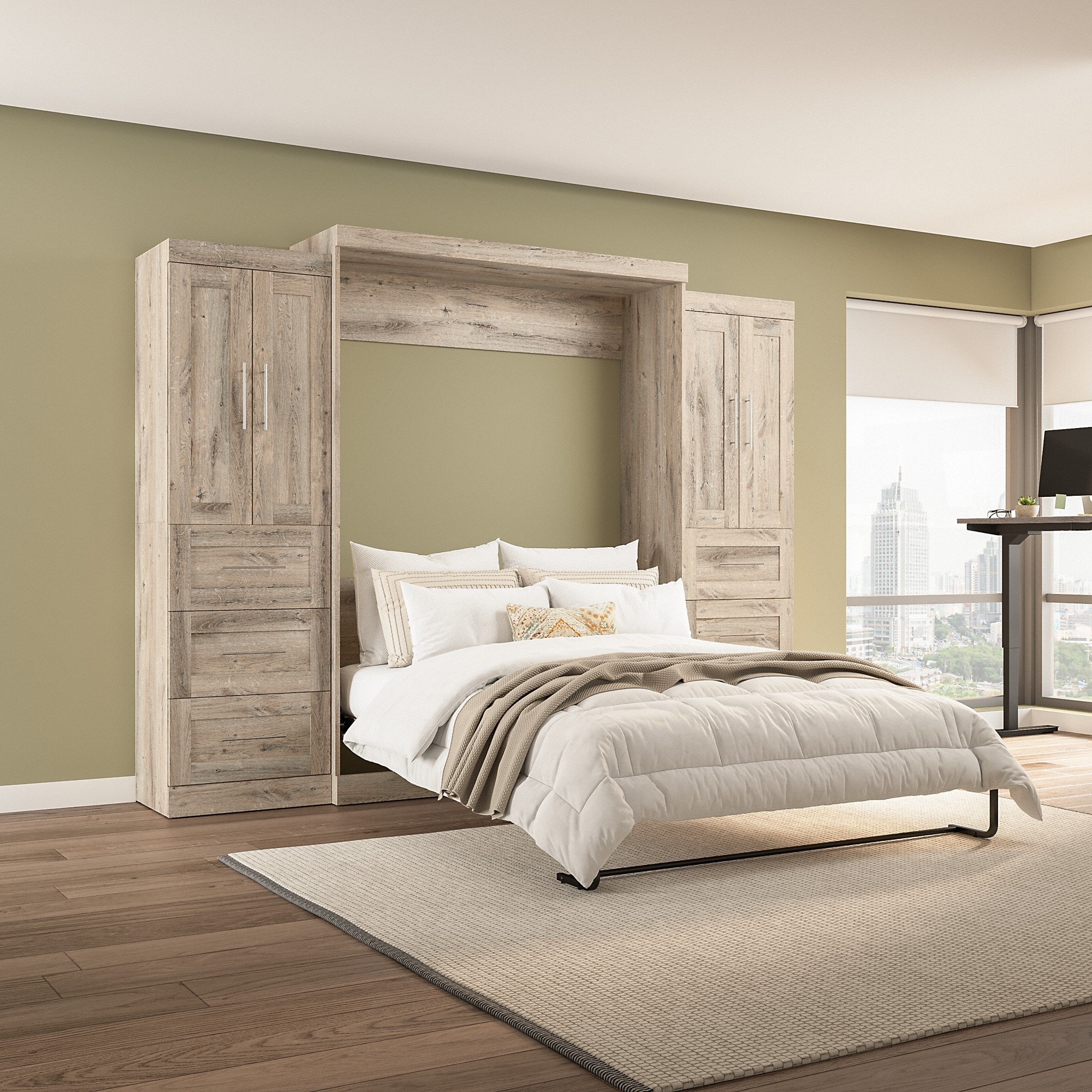 Murphy bed outlet with closet storage