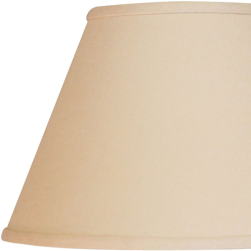 12" Parchment Biege Premium Empire Slanted Linen Lampshade - 12" L x 12" W x 8" H