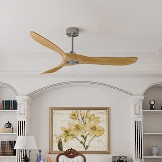 Modland 60-Inch Wood Ceiling Fan with Remote, DC Motor for living room - 60