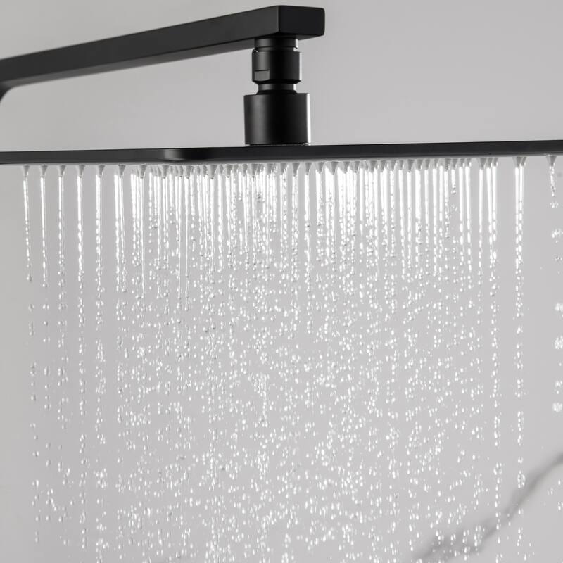 Exposed Wall-Mounted Shower System with tub spout and rough-in Valve