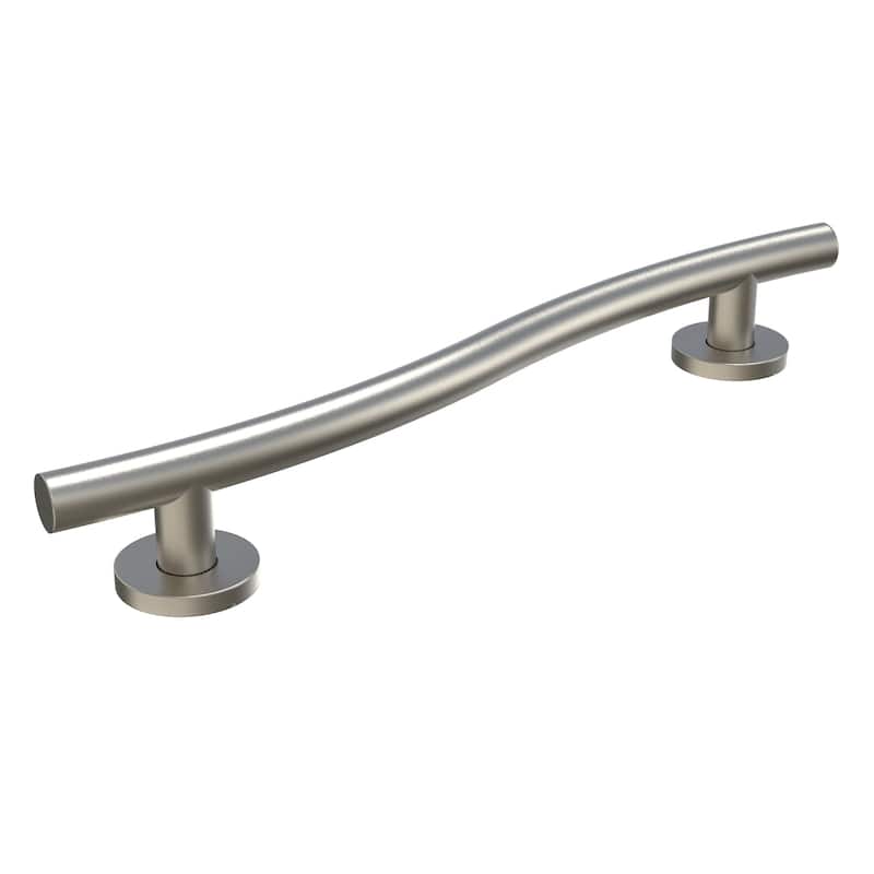 Keeney Wave Designer Grab Bar 1.25 Dia x 24 in., Brushed Nickel