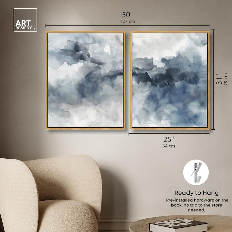 Calming Tides Canvas Set of 2 by Art Remedy