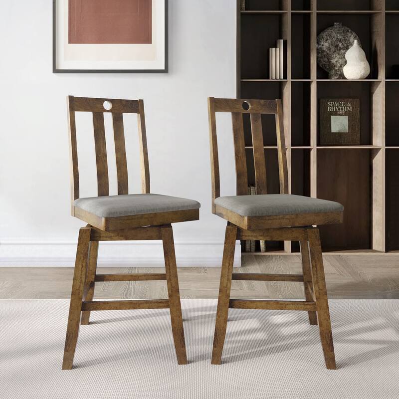 CraftPorch Mid Century Swivel Counter Chairs