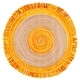 preview thumbnail 15 of 53, SAFAVIEH Handmade Cape Cod Elberta Jute Rug with Fringe 5' Round - Gold/Natural - Round