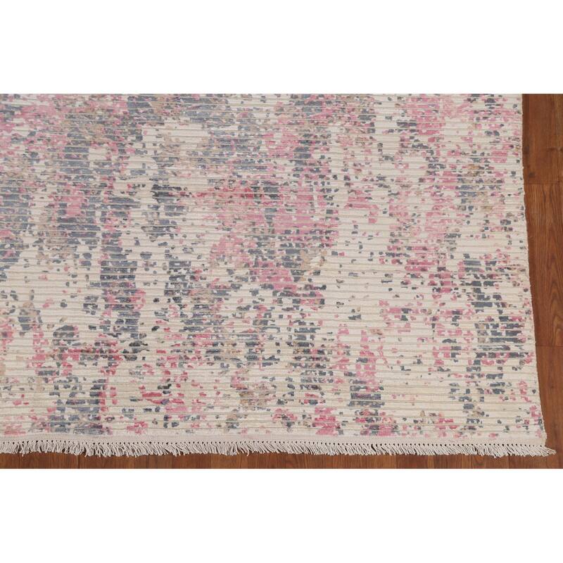 Abstract Area Rug Handmade Modern Wool Carpet - 6'6"x 9'8"