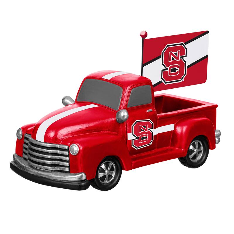 NCAA Rally Truck Garden Statue with Team Flag