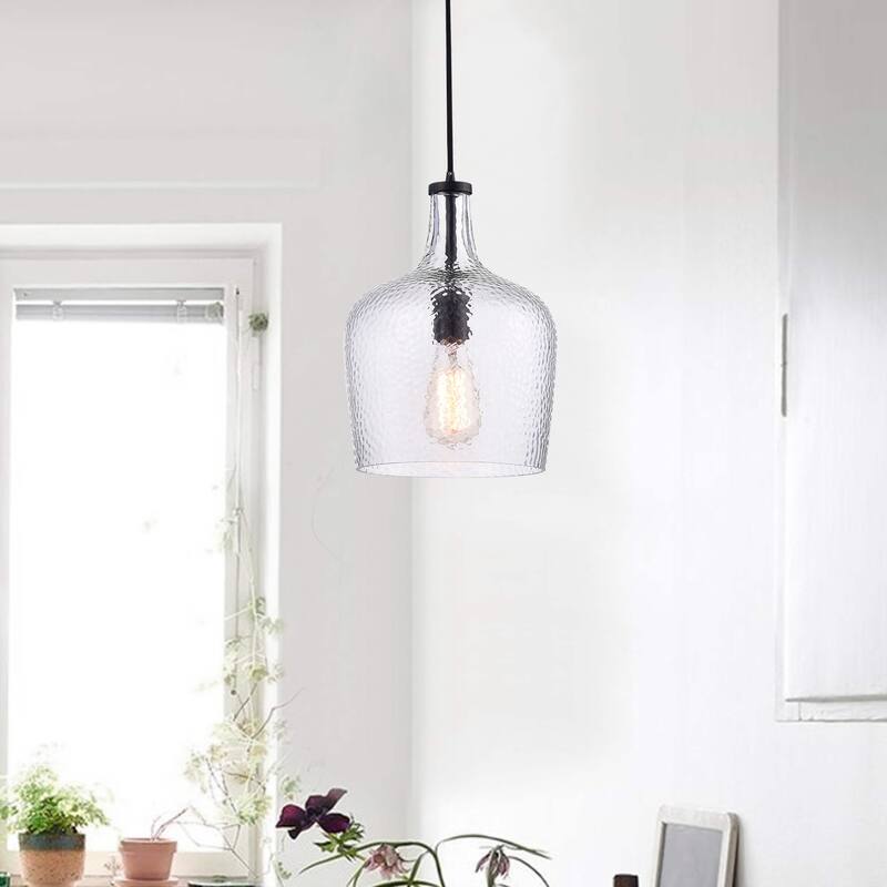 Belinda Antique Black Mouth-blown Large Glass Pendant Chandelier