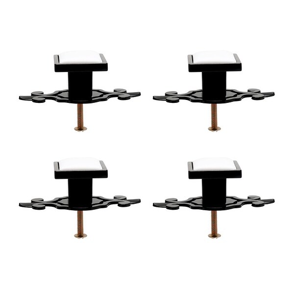 Ceramic Vintage Knobs Square Drawer Handle Replacement Cupboard Wardrobe 4pcs