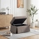 preview thumbnail 131 of 152, Rectangle Chenille Upholstered Storage Ottoman Light Brown