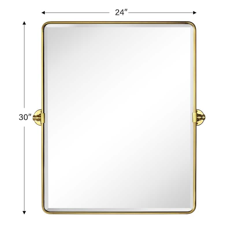 TEHOME Woodvale Rectangle Vertical Metal Wall Mirrors