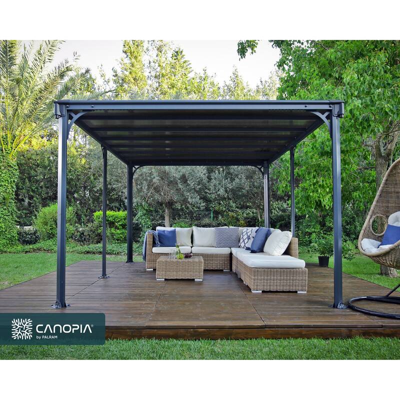 Milano 10 ft. x 14 ft. Gray/Bronze Outdoor Gazebo