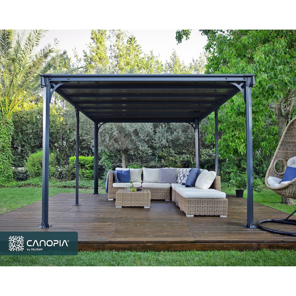 Milano 10 ft. x 14 ft. Gray/Bronze Outdoor Gazebo
