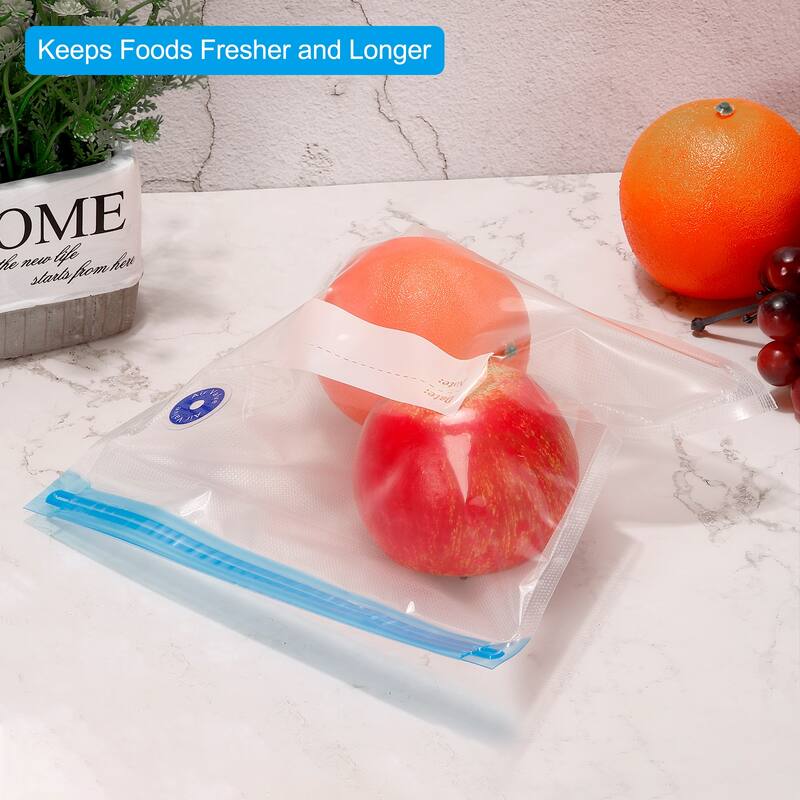 10pcs Sous Vide Bags Reusable Vacuum Food Storage Zipper Bags 34cm x 30cm - White