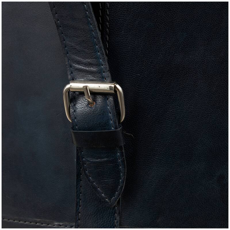 Leather Handmade Storage Basket with Handles - Set of 2 Dark Blue or Brown - Roche River Decor