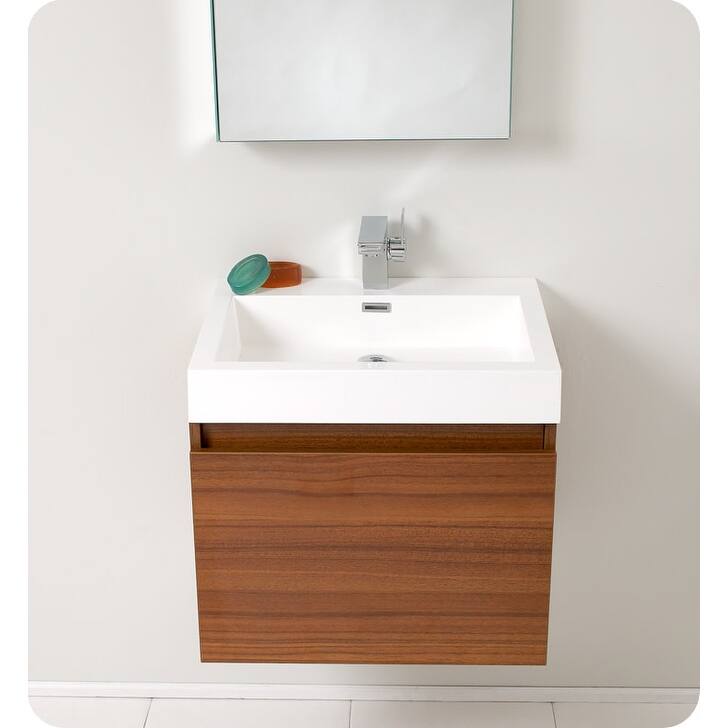 Fresca Nano 23-3/8" Wall Mounted / Floating MDF Vanity With