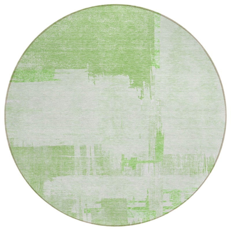 Machine Washable Indoor/ Outdoor Chantille Abstract Modern Rug