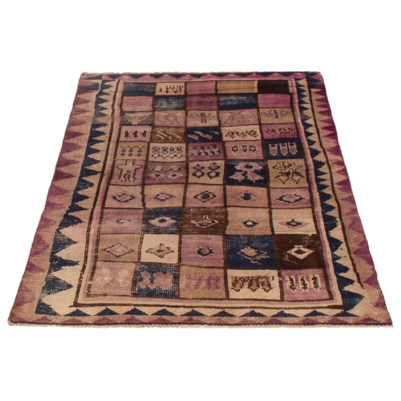 ECARPETGALLERY Hand-knotted Melis Vintage Magenta Wool Rug - 4'8 x 6'7