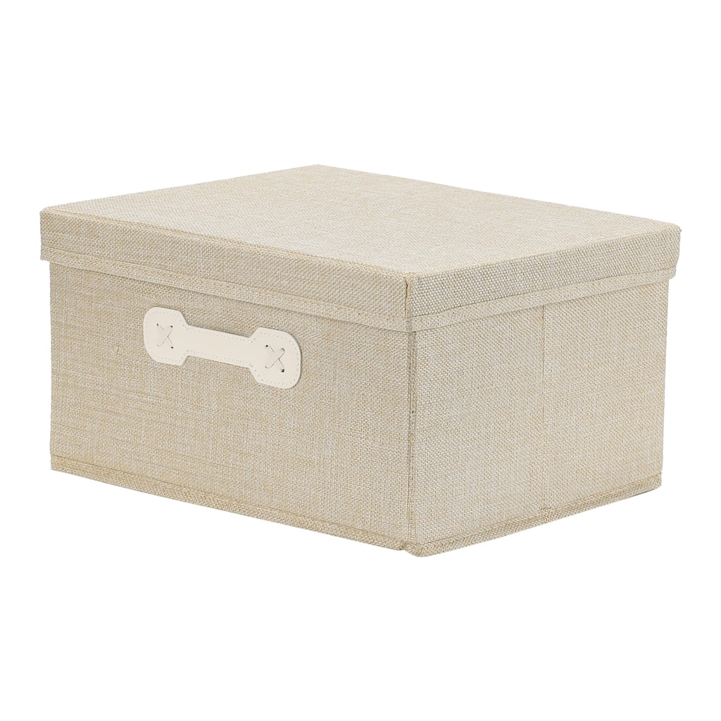 Storage Cube, Fabric Storage Bin with Lid and Handle for Shelves Closet, Collapsible Storage Basket for Organizing Clothes Books