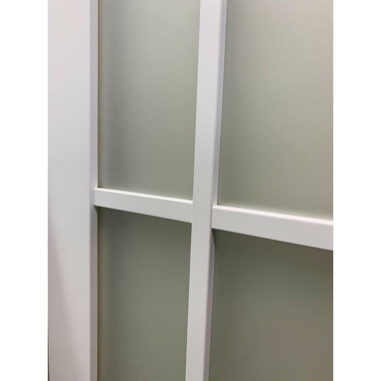 Frosted Glass Barn Bypass Doors / Felicia 3309 White / 6.6ft Hardware