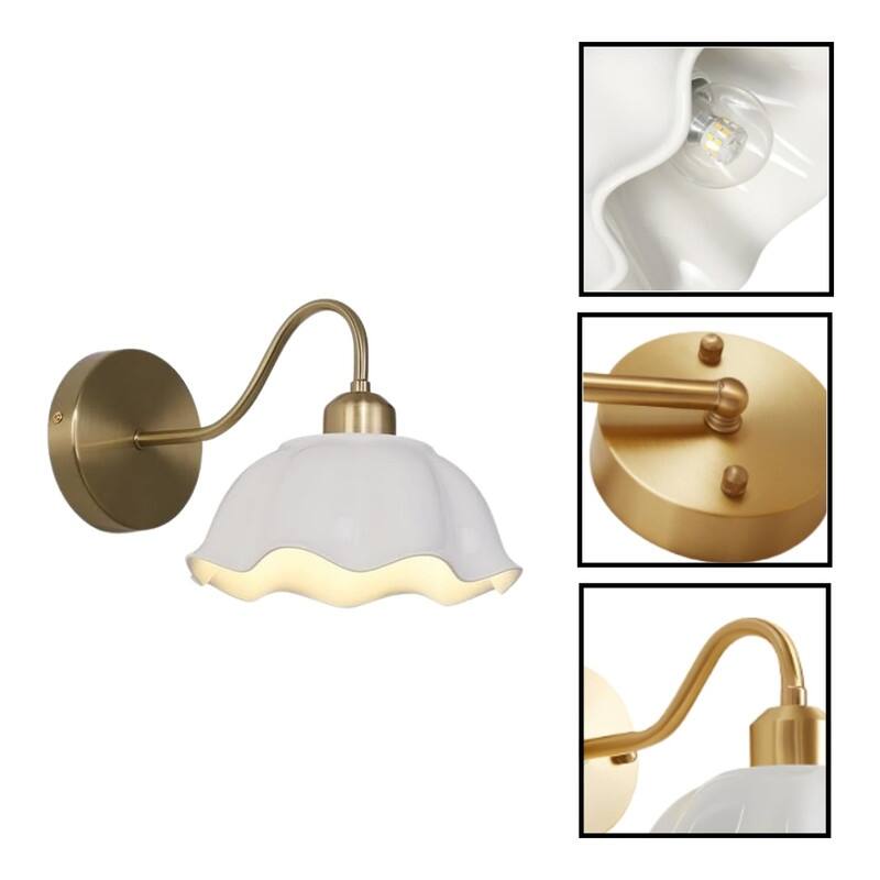 2 Pack bulb lights bronze light fixture glass, metal wall lights