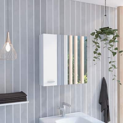 4-Shelf Bathroom Medicine Cabinet with Mirror