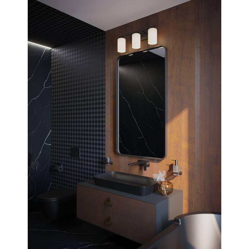 AFX LEOV2209MB Leo 3 Light 22" Wide Vanity Light with Frosted Glass