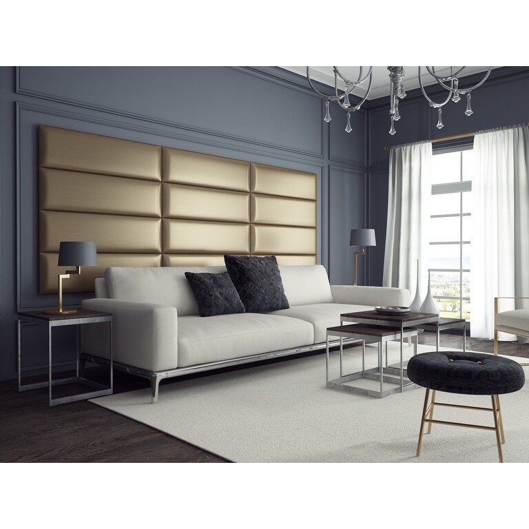 Shop Vant Upholstered Wall Panels (Headboards) Set of 4 Metallic Gold