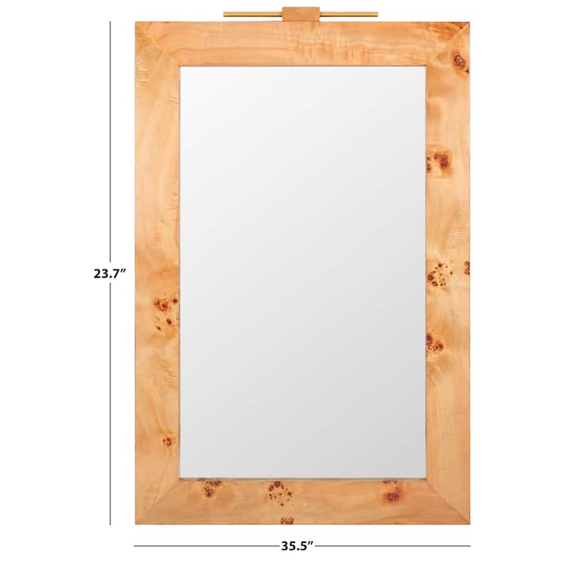SAFAVIEH Home Anthea 24 x 36-inch Vertical Rectangle Natural Mirror - Natural/Light Natural - 23.7"W x 1.2"D x 35.6"H