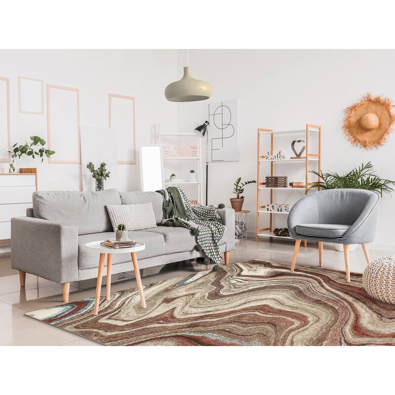 Liora Manne Ashford Agate Indoor Rug Red