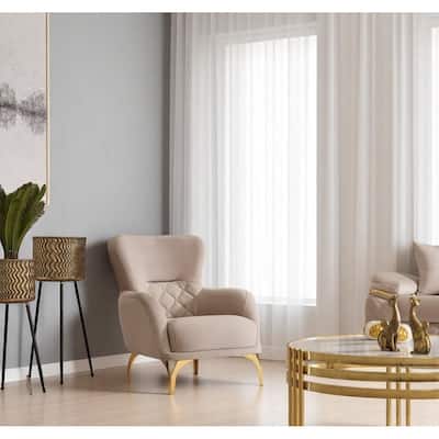 Orindo Upholstered Velvet Accent Chair