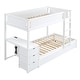 preview thumbnail 11 of 17, Twin-Over-Twin Bunk Bed with Twin size Trundle, Storage and Desk,